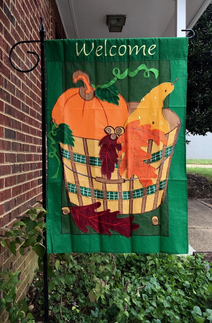 HARVEST BASKET FLAG, FALL FLAG BY BALD EAGLE FLAG STORE FREDERICKBURG VA USA 540-374-3480