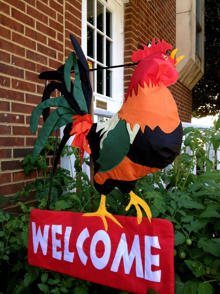 ROOSTER FLAG WELCOME FLAG BY BALD EAGLE FLAG STORE FREDERICKSBURG VA USA (540) 374-3480 photograph by baldeagleindustries.com
