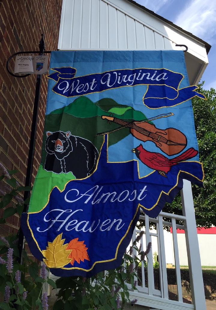 ALMOST HEAVEN WEST VIRGINIA FLAG BY BALD EAGLE FLAG STORE 540-374-3480 PHOTOGRAPH BY BALDEAGLEINDUSTRIES.COM