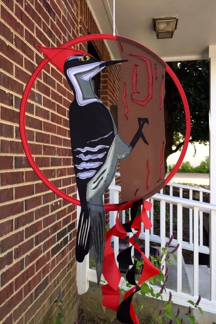 WOODPECKER BIRD DREAMCATCHER BY BALD EAGLE FLAG STORE 540-374-3480 PHOTOGRAPH BY BALDEAGLEINDUSTRIES.COM